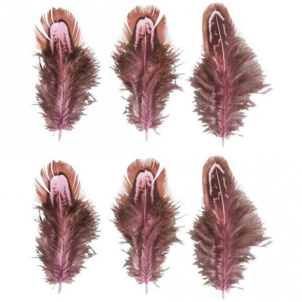 6 plumes décoratives - Rose oeillet - Photo n°1